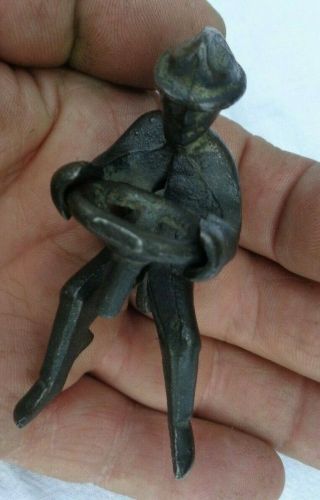 Antique Vintage Cast Iron Man from Toy Tractor with Steering Wheel Hubley Arcade 4