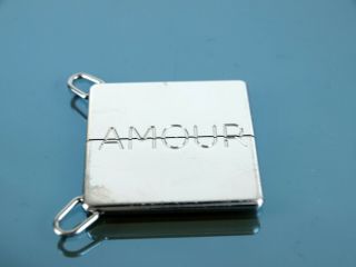 Auth Hermes Symbol Amour Pair Silver Tone Metal Plate Pendant Only Vintage