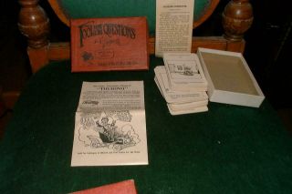 Foolish Questions Boxed Card Game (wallie Dorr Co. ,  C,  1910) Comic 