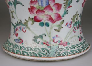 ANTIQUE CHINESE PORCELAIN VASE FAMILLE ROSE - QING JIAQING PERIOD 18TH 19TH 3