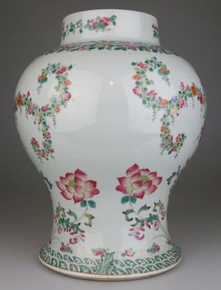 ANTIQUE CHINESE PORCELAIN VASE FAMILLE ROSE - QING JIAQING PERIOD 18TH 19TH 7