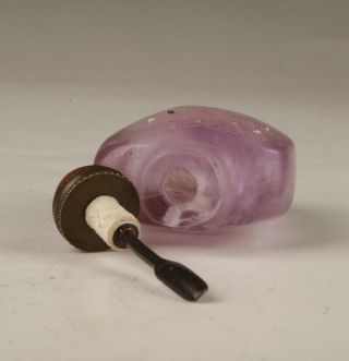 RARE CHINESE AMETHYST SNUFF BOTTLE OLD HAND - SANDED HANDICRAFT ONLY ONE COLLEC 7