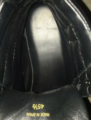 Vintage YSL YVES SAINT LAURENT Leather Logo Hi - Top Sneakers 45.  5/US 12/12.  5 4