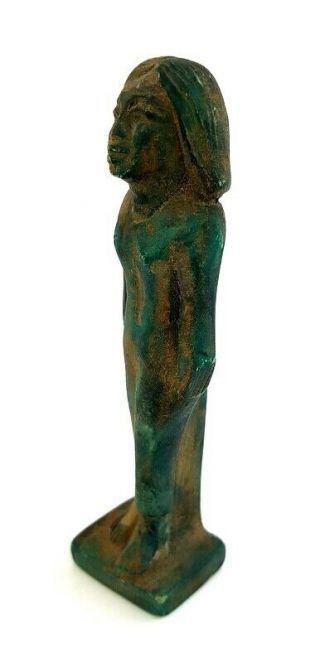 Egypt Faience Goddess Statue Ancient Antique Sculpture Very Rare Amulet