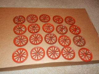 20 A C Gilbert Erector P - 17 Spoked Wheels,  Red,  1920 