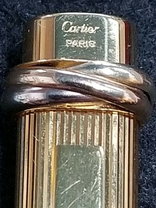Vintage Les MUST de CARTIER Paris Ballpoint Pen gold Plate 4