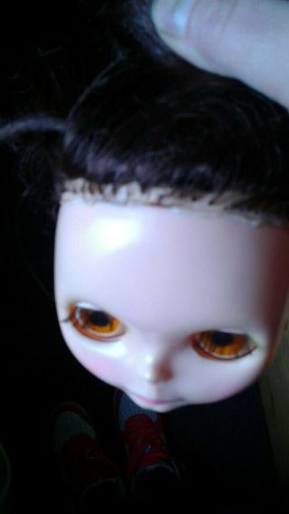 Vintage 1972 Kenner Blythe Doll Brunette Head Only Eyes Work 11