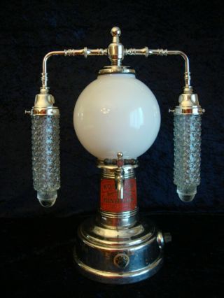 Steampunk Art Lamp,  Antique Soda Fountain,  Art Deco Shades,  Multi Color,  Dimmer 2