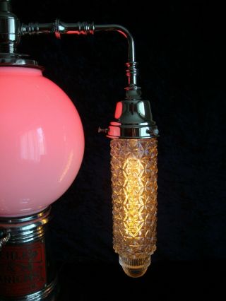 Steampunk Art Lamp,  Antique Soda Fountain,  Art Deco Shades,  Multi Color,  Dimmer 4