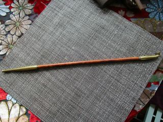Very Long Japanese Smoking Pipe Bamboo And Brass Rare And Collectable