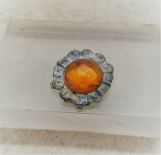 Detector Finds Ancient Jewelery Fragment Amber Stone