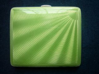 Art Deco Silver And Enamel Cigarette Case