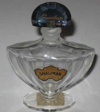 Vintage Guerlain Baccarat Style Shalimar Perfume Bottle 1 Oz 4 " Height Empty,  2