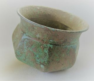 Scarce Circa 100 - 300ad Roman Era Bronze Vessel Ceremonial Usage