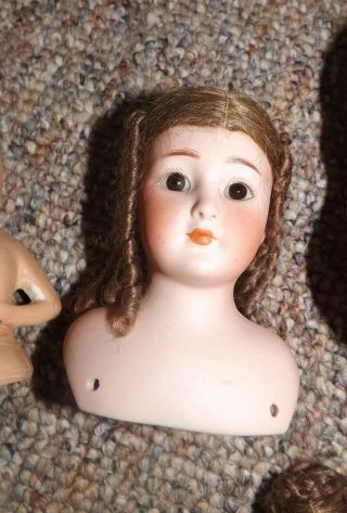 VINTAGE BISQUE GERMAN DOLL HEADS ARMAND MARSELLIE 390N A8M,  S & H 1160 - 3 &more 2