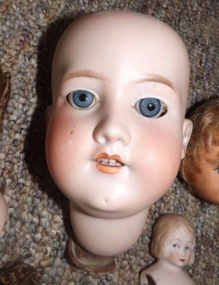 VINTAGE BISQUE GERMAN DOLL HEADS ARMAND MARSELLIE 390N A8M,  S & H 1160 - 3 &more 3