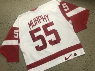 Vintage 90s Detroit Redwings Larry Murphy Nike Authentic Hockey Jersey Size 56 2