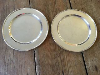 Vintage 1075g Sterling Silver Dinner Plates / Charger Scrap Or Not