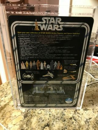 Vintage Kenner Star Wars AFA 85 Luke Skywalker 12 Back A Card Unpunched MOC 3