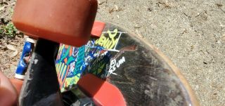 Santa Cruz Jeff Kendall Graffiti Black Skateboard Vintage 80s Tracker trucks 5