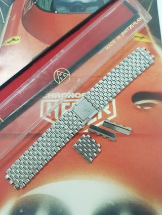 Vintage Heuer Monaco Mk1 Nsa Bracelet With Signed Clasp And 22mm Endlinks