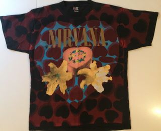 Nirvana Vintage 1993 Heart Shaped Box Shirt Xl