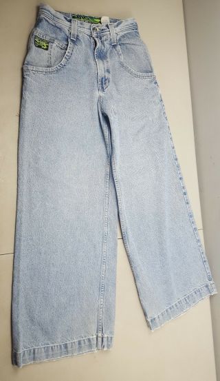 rare vintage 90s Jnco Powersurge Wide Leg Blue Jeans 29w 30l made in the USA 2