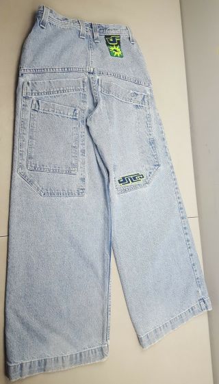 rare vintage 90s Jnco Powersurge Wide Leg Blue Jeans 29w 30l made in the USA 7