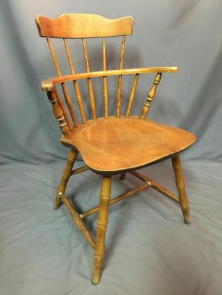 Nichols & Stone Old Pine Vintage Solid Wood Spindle Chair Made In Usa