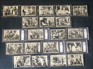 Rare 1965 Topps Test Issue Flash Gordon 20 Of 24 Cards - Near Complete Nm/ex Pgs