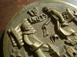 Rare Nuts Bronze Plaque From The Battle Of Bastogne