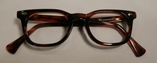 Vintage Authentic American Optical Stadium Tortoise 48/22 Eyeglass Frame Nos