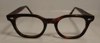 Vintage AUTHENTIC American Optical Stadium Tortoise 48/22 Eyeglass Frame NOS 2