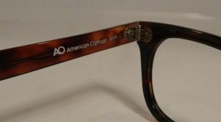 Vintage AUTHENTIC American Optical Stadium Tortoise 48/22 Eyeglass Frame NOS 5