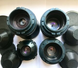 Vintage Zeiss MC Set 35,  50,  80,  120 Lenses Arri Pl - mount Arriflex Alexa Ursa 35mm 4