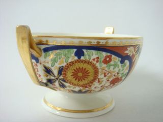 PINXTON PORCELAIN VERY RARE TUREEN WITH ANGULAR HANDLES - RED WITH FLOWERS C1800 9