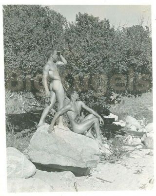 1940s Rare Early Vintage Mizer Male Nude Millard & Miller Amg Muscle Beefcake