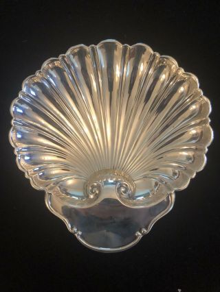 Antique Mueck - Cary Co Large Footed Sterling Silver Shell Bowl