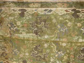 ANTIQUE CHINESE EMBROIDERY SILK TAPESTRY,  DRAGONS,  KESI,  TEXTILE 3