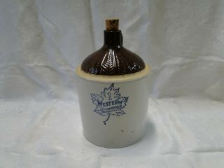 Vintage 1 Gallon Western Stoneware Co.  Crock/whiskey Jug - Monmouth Illinois