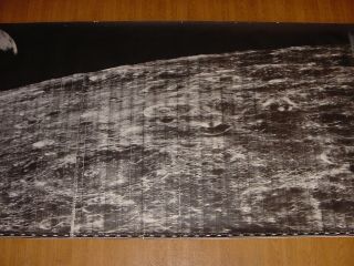 Vintage 66 NASA Apollo Lunar First View of Earth from Moon GIANT Wall Size Photo 5