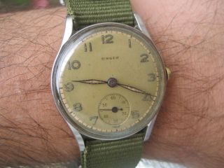 Extremely Rare Vintage 100 Ss Breitling Military Mens Wristwatch 1949 