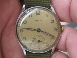 EXTREMELY RARE VINTAGE 100 SS BREITLING MILITARY MENS WRISTWATCH 1949 ' 5