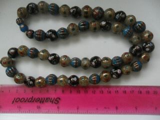 Vintage Antique Art Deco Venetian Glass Beads Necklace Jewellery