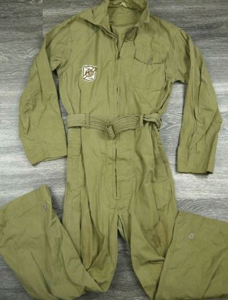 Vintage Military Ww2 Summer Flight Fly Suit Coveralls An6550 Ben Greenholtz 36