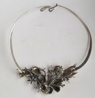 Rare & Gorgeous 1980 KABANA Hand Crafted Sterling Neck Collar SEA LIFE 4