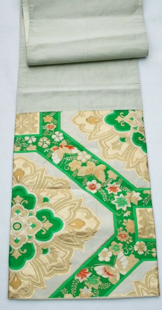 Vintage Japanese Silk Obi Brocade Fabric - Piece
