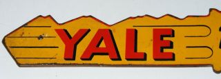 Vtg 1950/60s Locksmith Yale Key/Locks Double - Sided Die - Cut Sign Hardware/Garage 5