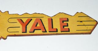 Vtg 1950/60s Locksmith Yale Key/Locks Double - Sided Die - Cut Sign Hardware/Garage 6