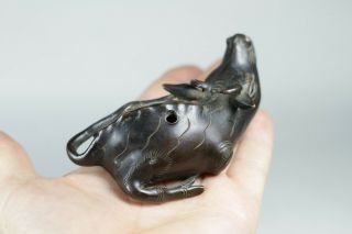 Antique Chinese 17th /18th Century BronzeWater Buffalo Water Dropper Scholars 10